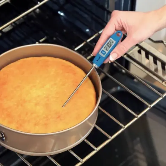 Escali Gourmet Digital Kitchen Thermometer Blue: Stainless Steel Probe, Digital Meat & Candy Thermometer, Clip Mount image {3}