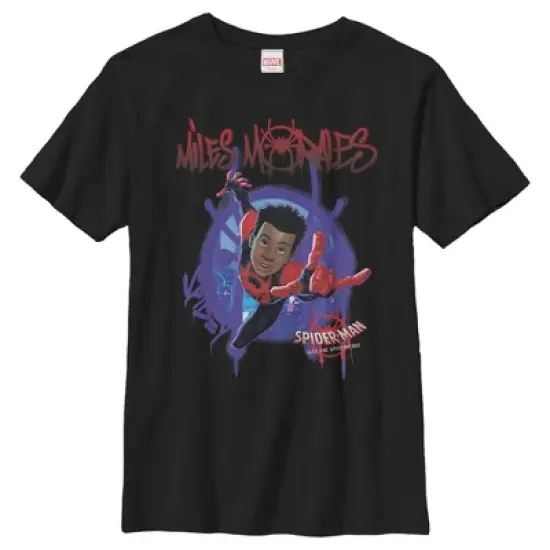 Boy's Marvel Spider-Man: Into the Spider-Verse Miles Morales Splat T-Shirt image {4}