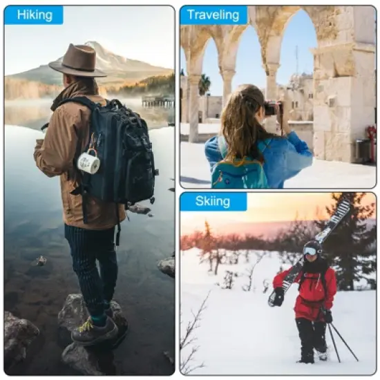 Unique Bargains Hiking Walking Outdoor Adjustable Shoulder Strap with Carrier Ring Water Bottle Lanyards 6 Pcs image {3}