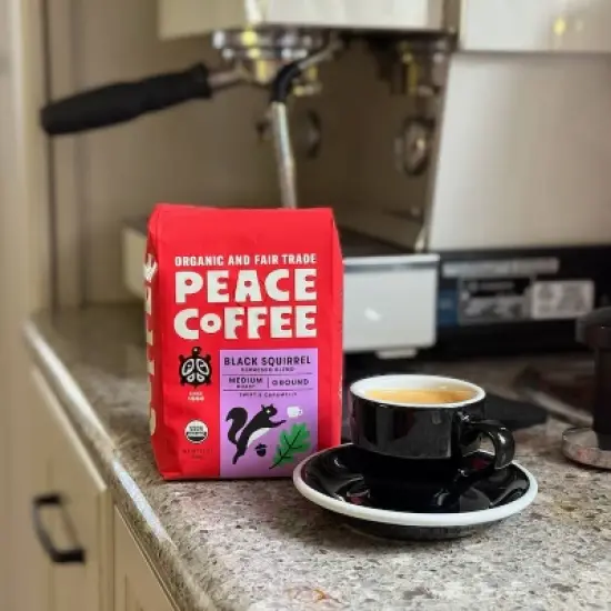 Peace Coffee Black Squirrel Espresso Blend Medium Roast Ground Coffee - 36oz/3ct image {3}