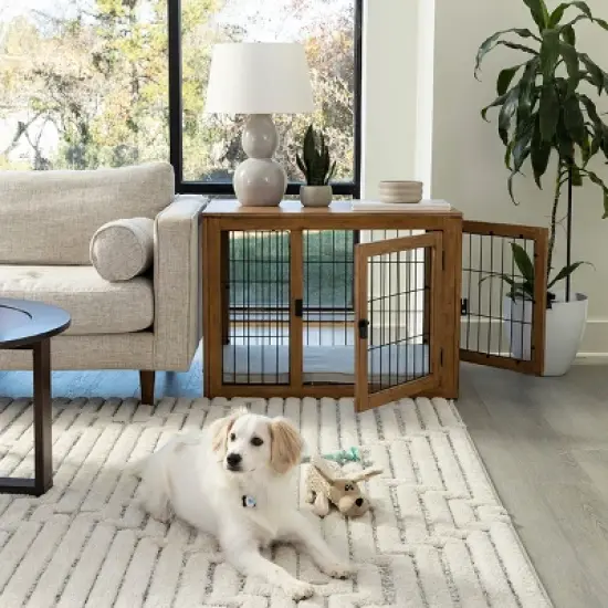 Pet Adobe Furniture-Style Dog Crate, Natural image {8}