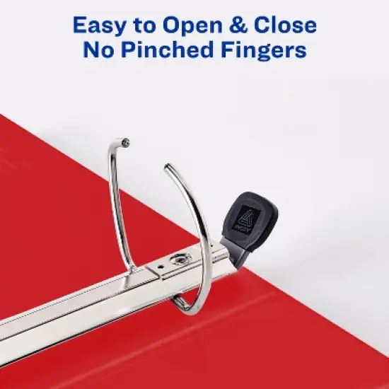 Avery Heavy-Duty View 3 Ring Binders, 3 Inch One Touch EZD Rings, 2 Red Binders (46044) image {4}