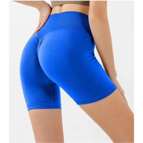 Women's Double-Sided Brushed Yoga Pants High-Waist Peach Butt Lifting Sports Shorts Fitness Three-Quarter Pants image {5}