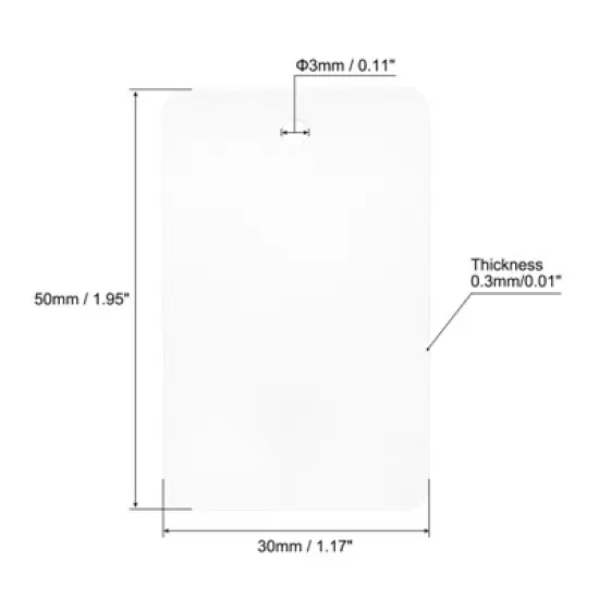 Unique Bargains Blank Waterproof Eyelet Hole Plastic Shipping Tags 100 Pcs image {1}