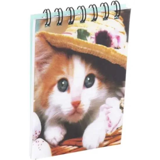 Juvale Spiral-Bound Notepads - 24-Pack Mini Top Spiral-Bound Notebooks for To-do Lists, Lined Paper, 6 Cats 3D Cover Designs, 55 Pages, 2.75x4.25" image {6}
