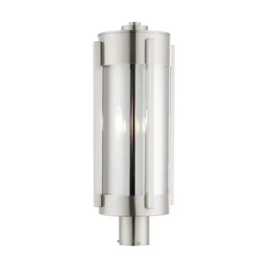Livex Lighting Sheridan 3 - Light Post Light in  Brushed Nickel image {1}