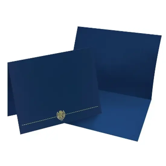 Great Papers Classic Crest 9.38" x 12" Certificate Covers Navy 408775 image {1}