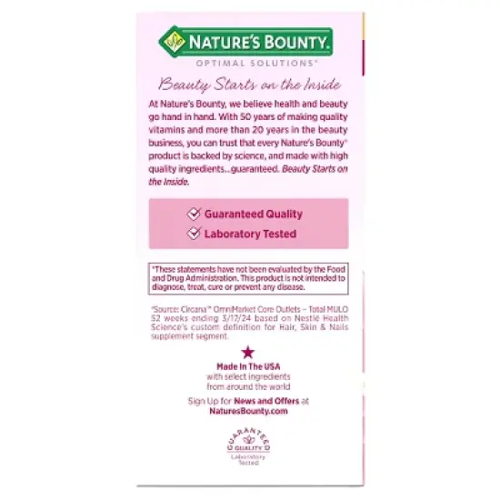 Nature's Bounty Optimal Solutions Ultra Collagen Booster Capsules - 48ct image {1}