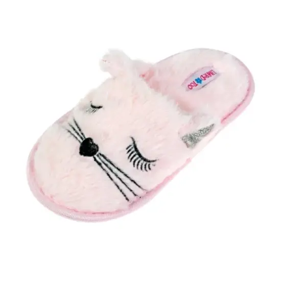 Limited Too Girl's Fuzzy Cat House Slippers for Kids image {2}