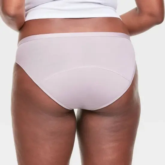 Hanes Women's 3pk Comfort Period and Postpartum Light Leak Protection Bikini Underwear - Beige/Gray/Black image {4}