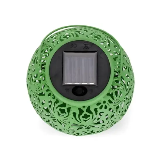 2pk Round Decorative Outdoor Lanterns Green - Techko Maid image {2}