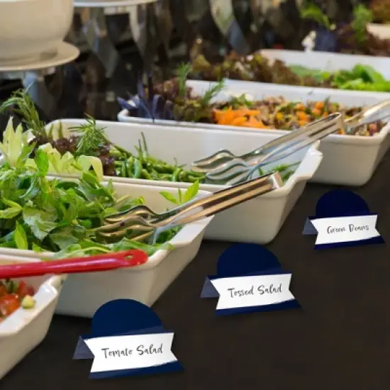 Big Dot of Happiness Navy Blue Elegantly Simple - Guest Party Favors Tent Buffet Card - Table Setting Name Place Cards - Set of 24 image {2}