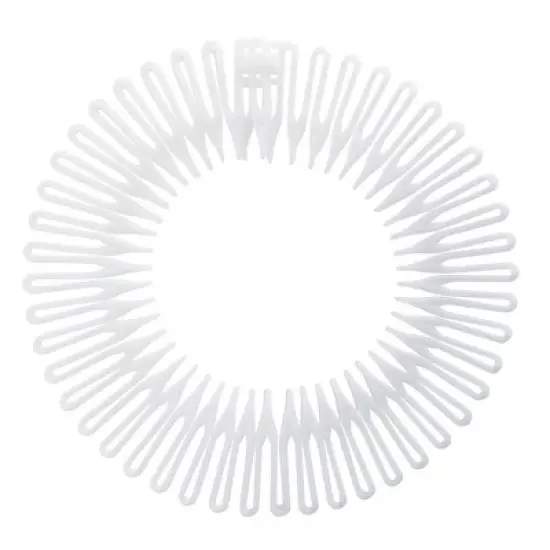 Glamlily 12 Pack 90s Zig Zag Style Circle Headbands with Teeth for Women's Hair Accessories (3 Assorted Colors) image {6}