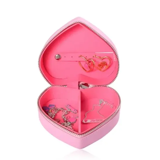 Barbie Heart Shaped Zippered Jewelry Travel Case image {3}