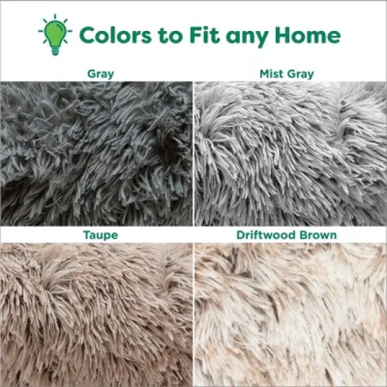 FurHaven Calming Cuddler Long Fur Donut Dog Bed image {2}