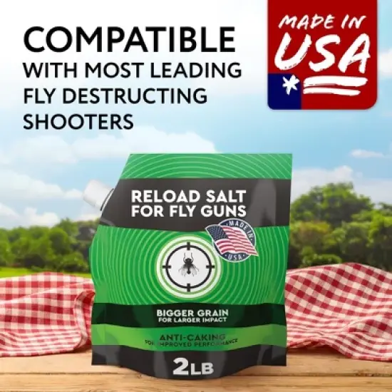 Impresa 2 lbs. Fly Salt for Fly Shooters &ndash; Large Grain Salt for Fly Shooter - With Pouring Spout for Easy Loading image {5}