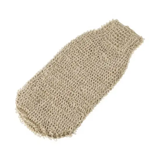 Unique Bargains Bathroom Jute Shower Gloves 9.65"x4.53" Brown 1 Pc image {6}