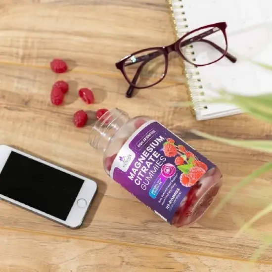 Magnesium Gummies Supplement - High Absorption Magnesium Citrate Supplement Adults & Kids, Calm Magnesio Gummy - 120 Gummies By Nature's Nutrition image {7}