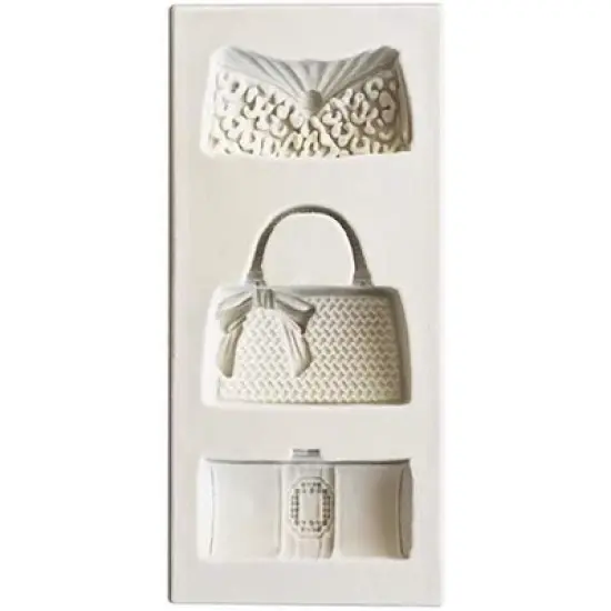O'Creme Ladies Handbags Silicone Fondant Mold - 1" x 4" - White image {2}