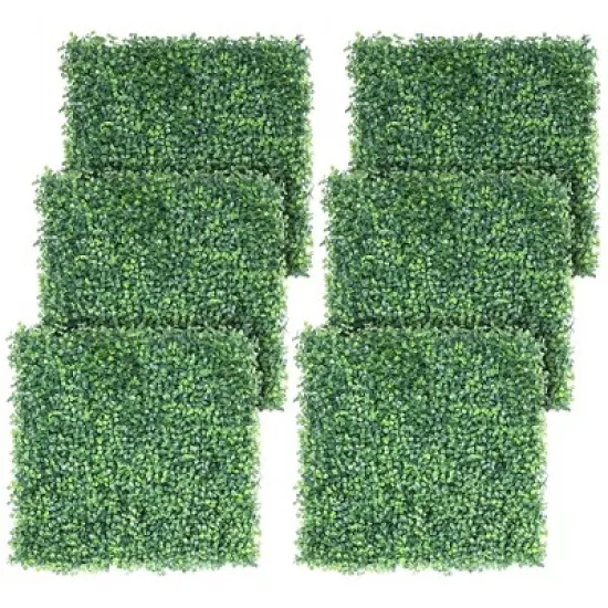 Yaheetech 20" x 20" Artificial Boxwood Hedge Panel Plastic Greenery Indoor & Outdoor image {7}