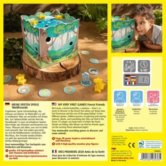 HABA My Very First Games - Forest Friends 3D Memory & Matching Game for Ages 2+ image {11}
