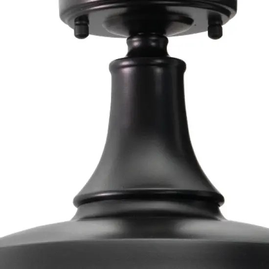 VAXCEL Dorado Bronze Farmhouse Outdoor Flush Mount Ceiling Barn Light Dark Sky image {8}