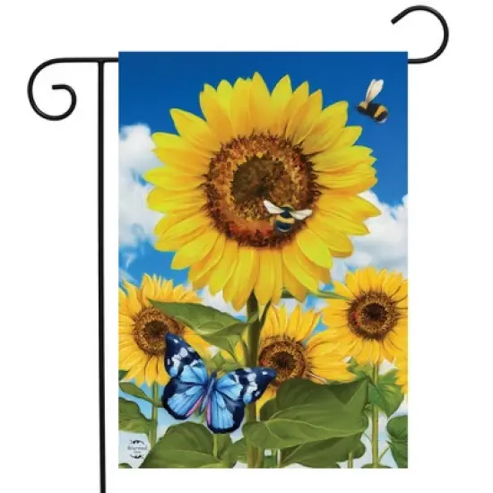 Briarwood Lane Garden Flag 12x18 For Outdoor Sunflowers and Bees Summer For Summer Garden Flag Flags For Outside image {1}