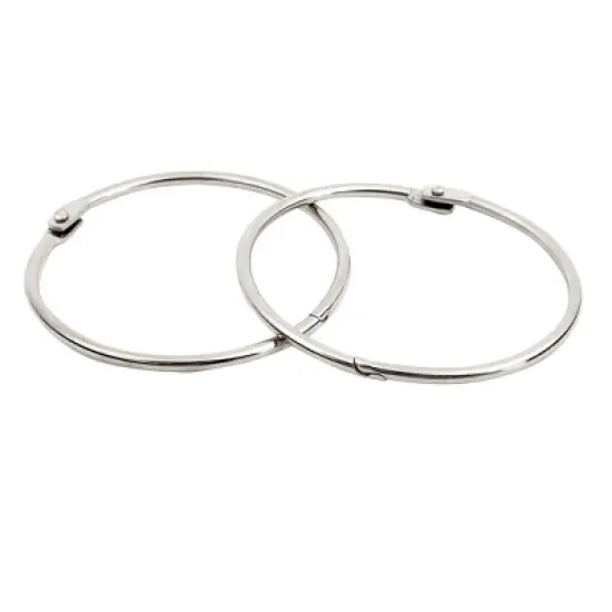 Unique Bargains 3" Inner Diameter Looseleaf Binder Rings for Scrapbooking Book 2 Pcs Silver Tone image {5}