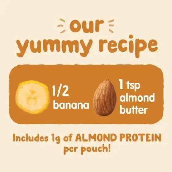 Happy Baby Nutty Blends Organic Bananas & Almond Butter Baby Food Pouch - 3oz image {6}