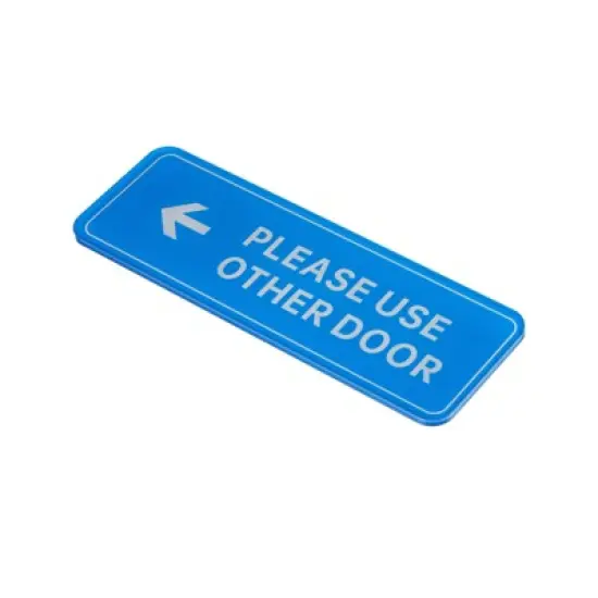 Unique Bargains Acrylic Self-Adhesive Decor Home Office Please Use Other Door Left Arrow Sign image {2}