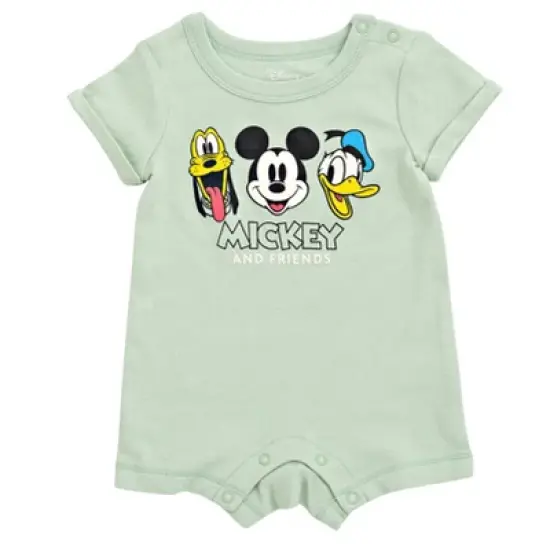 Disney Mickey Mouse Goofy Donald Duck Pluto Baby Romper and Hat Newborn to Infant image {2}