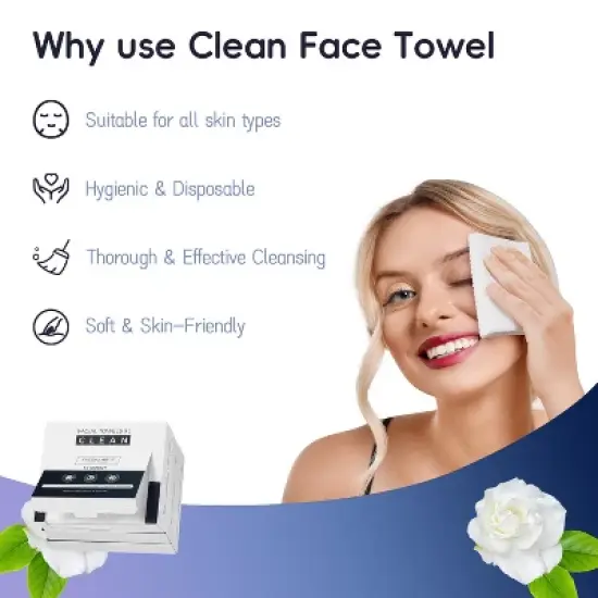 FAAYFIAN Disposable Face Towels XL Face Towelettes Disposable 30 Counts image {2}