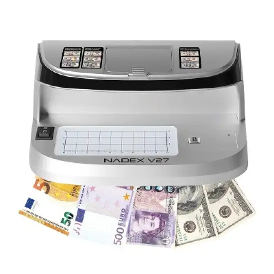 Nadex Coins&trade; V27 Desktop UV Counterfeit Detector with Micro Print Magnifier in Silver image {4}