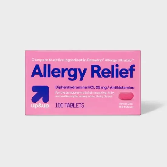 Diphenhydramine Hydrochloride Allergy Relief Tablets - up&up&trade; image {4}