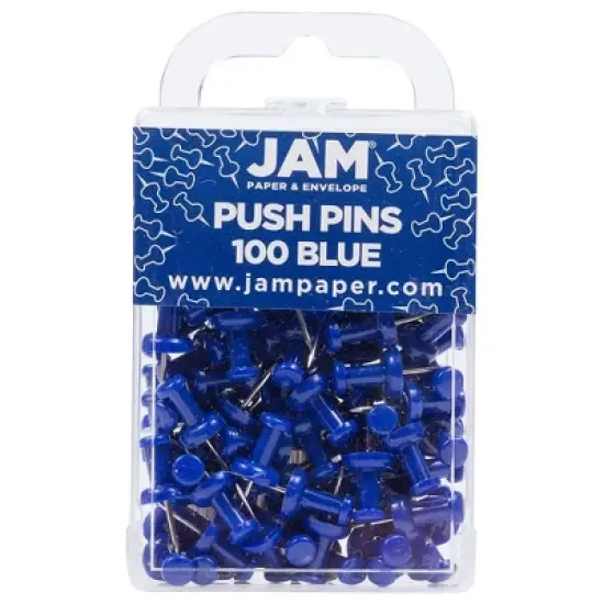 JAM Paper 100pk Colorful Push Pins image {8}
