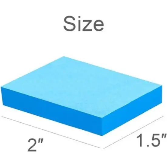 Sticky Notes 1.5x2 Inches, 4 Bright Neon Colors Self-Stick Pads. image {3}