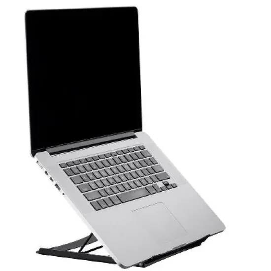 Monoprice Adjustable Folding Laptop Stand - Steel Ideal For Work, Home, Office Laptops - Workstream Collection image {2}