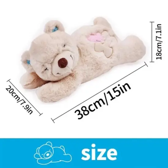 Allforpaws Puppy Soothing Warm Bear Comfort Dog Sleep Aid Plush Toy, Suitable as Pet Gift for Christmas, Thanksgiving image {5}