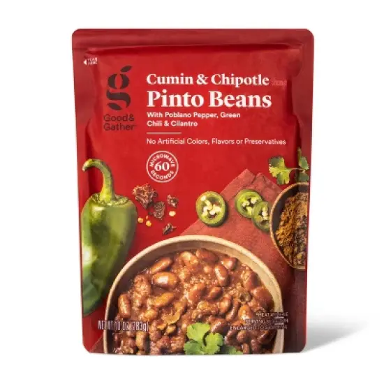 Cumin & Chipotle Pinto Beans Microwavable Pouch - 10oz - Good & Gather&trade; image {3}