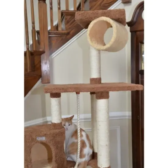 Armarkat 70" Real Wood Cat tree With Scratch posts, Hammock for Cats & Kittens, X7001 image {7}