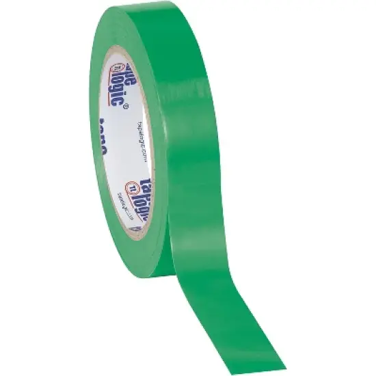 Tape Logic Solid Vinyl Safety Tape 6.0 Mil 1" x 36 yds Green 3/Case T91363PKG image {1}