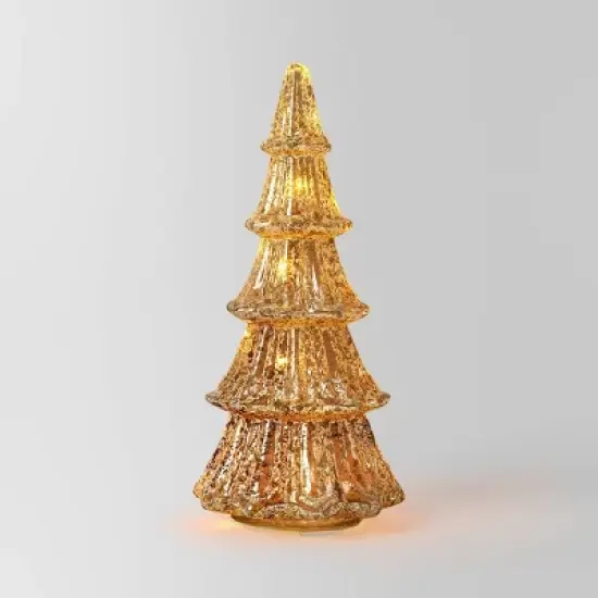 14" Christmas Mercury Lit Glass Tiered Tree Decor - Wondershop&trade; image {4}