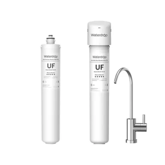 Waterdrop 17UBW-UF Under Sink Water Filter System with Dedicated Brushed Nickel Faucet and Extra RF17W-UF Replacement Filter image {10}