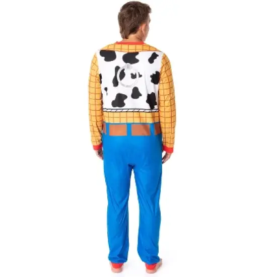 Disney Mens' Toy Story Movie Sheriff Woody Costume Footless Union Suit Multicolored image {3}