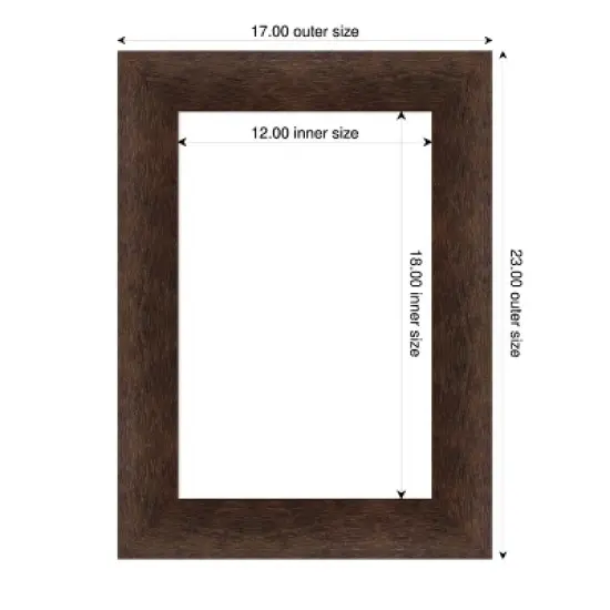 Amanti Art Warm Walnut Framed Dry Erase Magnetic Board image {4}