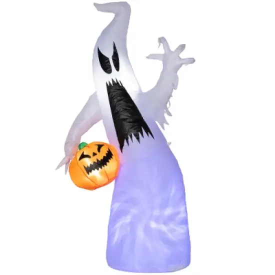 Hachikiko 5.9" Purple Halloween Inflatable Ghost Outdoor Halloween Decor, Yard Haunted Decoration, Waterproof & Easy Setup for Garden, Lawn, Party image {2}