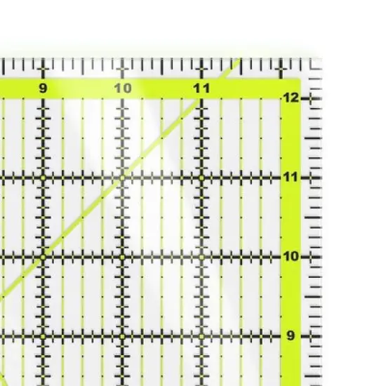 Arteza Quilter's Ruler, Acrylic, Square, 12.5"x12.5" image {3}