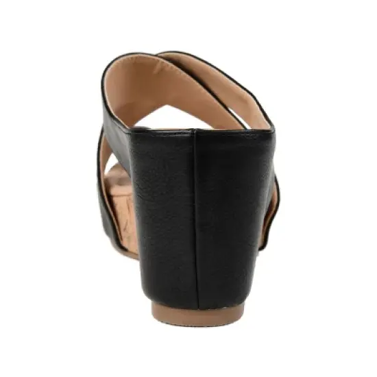 Journee Collection Womens Rayna Tru Comfort Foam Wedge Heel Slip On Sandals image {2}