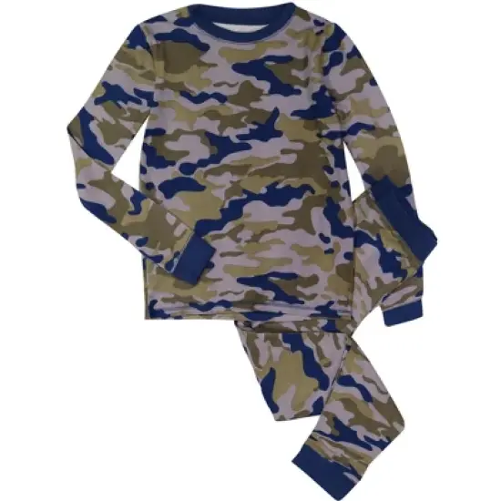 Sleep On It Boys Camouflage Super Soft Snug Fit 2-Piece Pajama Sleep Set image {3}