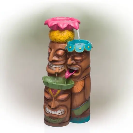 35" 3-Tier Tiki Fountain - Alpine Corporation image {2}